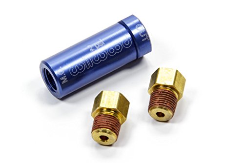 Wilwood Residual Pressure Valve, 2 lb, 1/8 in NPT Inlet, 1/8 in NPT Outlet, 3/8-24 in Inverted Flare Fittings Included, Aluminum, Blue Anodized, Disc Brake, Each