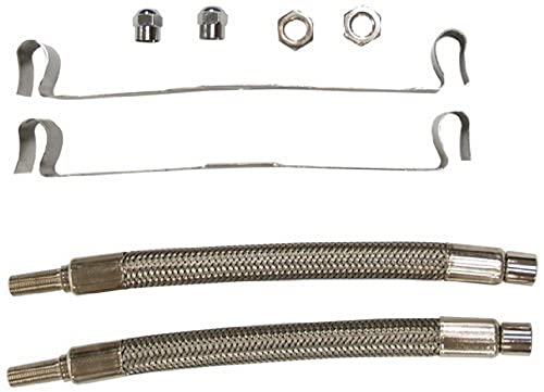 Wheel Masters 8009 Stainless Steel Hand Hole Mount - 2 Hose Kit for 16"- 19.5" Inner Dual Wheels, Silver