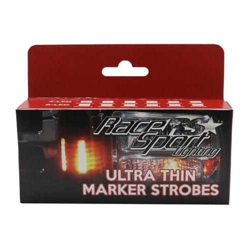 Race Sport Lighting Race Sport RS70016W-A Switching 6-LED Ultra Slim Flush Mount 19-Flash Pattern Marker - Outdoor Depot