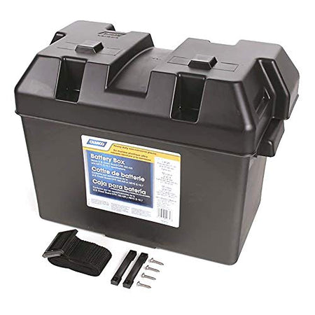 Camco Camco Large Battery Box with Straps and Hardware - Group 27, 30, 31 |Safely Stores RV, Automotive, and - Outdoor Depot