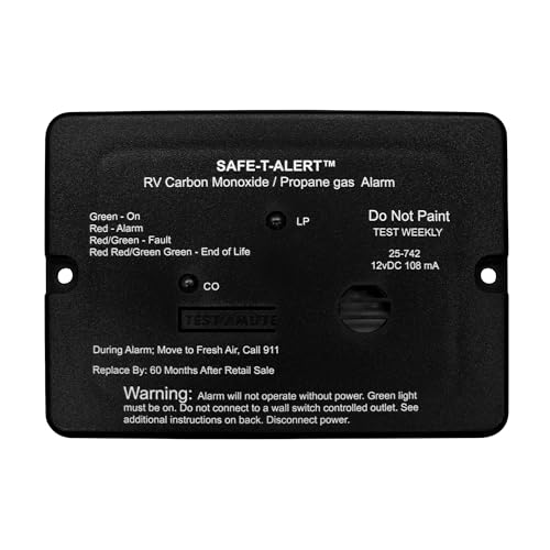 Safe T Alert Safe T Alert - Mini Dual LP/CO Alarm - Flush Mount Black - 25-742-BL - Outdoor Depot