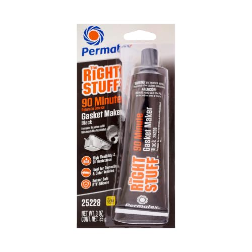 Permatex 25228 The Right Stuff 90 Minute Black Gasket Maker, 3 oz, 1 Count (Pack of 1)