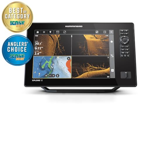 Humminbird Humminbird XPLORE 12 GPS Fish Finder, MEGA Side Imaging+ & HD Touchscreen (Control Head Only) - Outdoor Depot