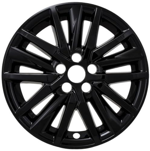 Wheel Skins Fits Toyota Camry XLE and SE 2021-2025 Set Of 4 Whee Covers 18 Inch 15 Spokes Snap-On, Painted, Gloss Black ABS Plastic Over And Into OEM Wheel CCI IMPOSTOR IMP480BLK