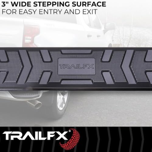 Trailfx TrailFX Nerf Bars Fits 2009-2018 Ram 1500 Crew Cab Titanium Black Powder Coated Aluminum 4-1/2 Inch - Outdoor Depot
