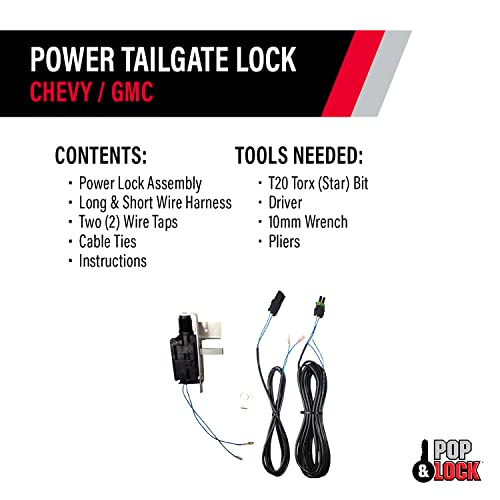 Pop & Lock Pop & Lock – Power Tailgate Lock for Chevrolet Silverado 1500, GMC Sierra 1500 & 2500 (PL8140) - Outdoor Depot