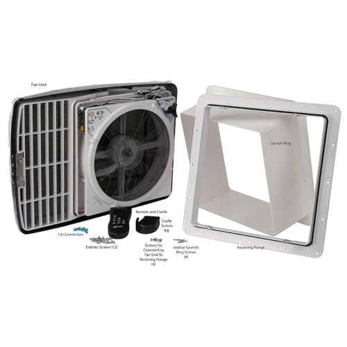MAXXAIR MAXXAIR Maxxfan Deluxe Vent, Fan and Vent Cover All in One - Powerful 10-Speed Reversible Fan with - Outdoor Depot
