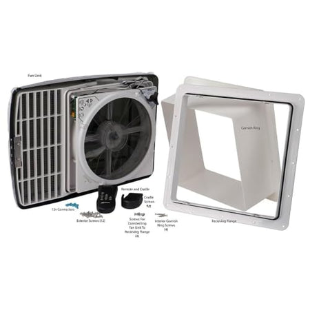 MAXXAIR MAXXAIR Maxxfan Deluxe Vent, Fan and Vent Cover All in One - Powerful 10-Speed Reversible Fan with - Outdoor Depot