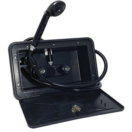 Valterra Phoenix Faucets PF266701 Exterior Shower Kit Box with 59" Vinyl Hose - Black - Outdoor Depot