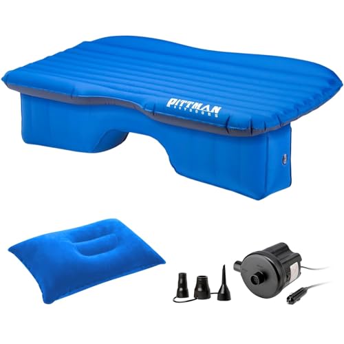 Pittman Outdoors - AirBedz 60" Backseat Air Mattress for Truck, Vans & Large SUV Bed Mattress - Back Seat Bed for Truck Includes Pump, Pillow & Storage Bag - 60" x 35.5"