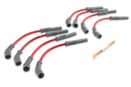 MSD MSD 32829 Super Conductor Spark Plug Wire Set, Red - Outdoor Depot