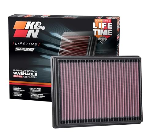 K&N K&N High-Flow Original Lifetime Engine Air Filter: Increase Power: Premium, Washable: Compatible with - Outdoor Depot