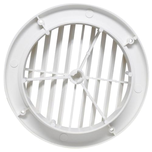 Valterra A/C Vent LOUVERED 5IN Plastic, White, CARDED - Outdoor-Depot.us