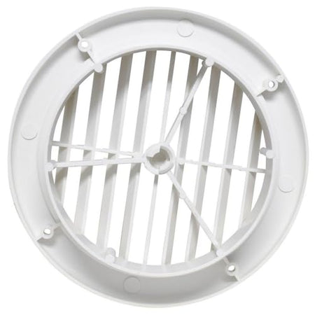 Valterra A/C Vent LOUVERED 5IN Plastic, White, CARDED - Outdoor-Depot.us