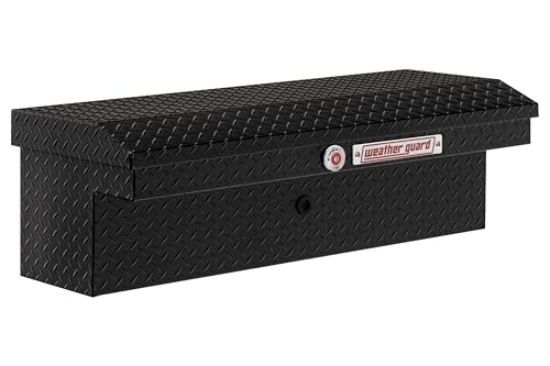 Weather Guard Model 180-5-04 41in Low Profile Lo-Side Box, Aluminum, Gloss Black, 3.0 cu ft