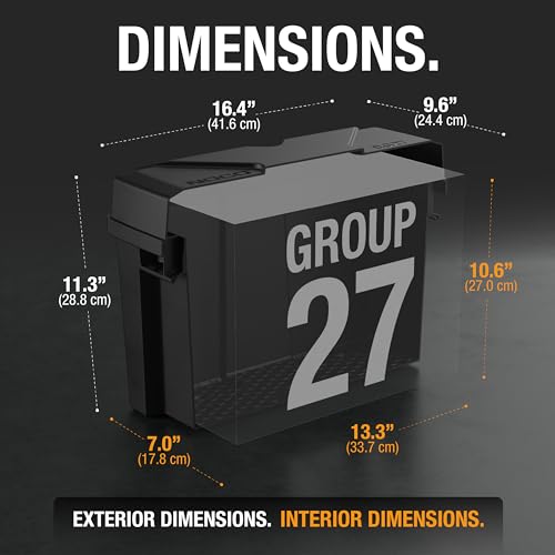 NOCO NOCO Snap-Top BG27 Battery Box, Group 27 12V Battery Box for Marine, Automotive, RV, Boat, Camper and - Outdoor Depot