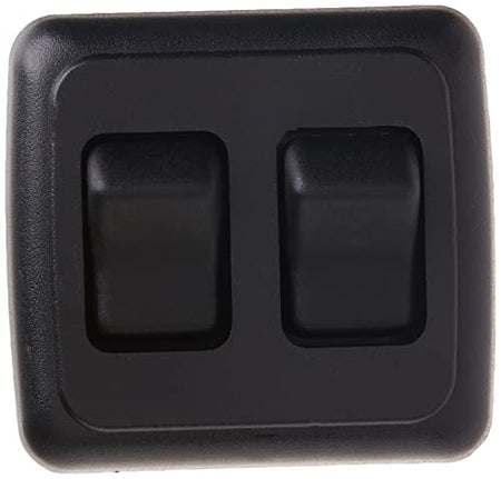 JR Products JR Products 12235 Black Double SPST On-Off Switch with Bezel - Outdoor Depot