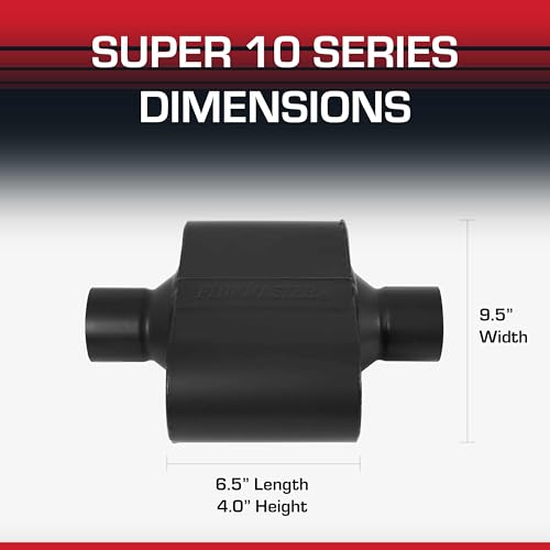 Flowmaster Flowmaster Super 10 Series Chambered Muffler – 2.50” Center In / 2.50” Center Out – Race-Inspired - Outdoor Depot