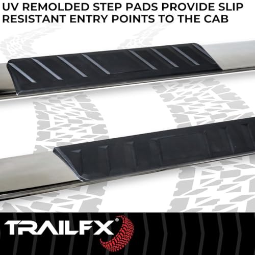 Trailfx Trailfx 4' T4 Series Cab Length Polished Trapezoid Step Bars - Outdoor Depot