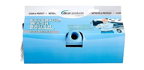 Dicor Dicor CP-SB10SQE Soft Bristle Exterior Wash Brush with Squeegee for Exterior RV Roof Cleaning and - Outdoor Depot