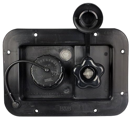 B&B Molders B&B Molders, 94223 City/Gravity Water Fill Dish with Plastic Check Valve – Black, Leak-Tested - Outdoor Depot