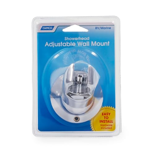 Camco 43719 Adjustable RV Shower Head Wall Mount (Chrome Colored)