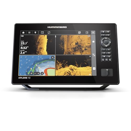 Humminbird XPLORE 10 GPS Fish Finder with Transducer, MEGA Side Imaging+ & HD Touchscreen
