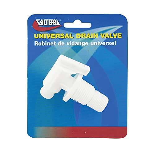 Valterra Valterra A01-2026VP Universal Drain Valve - Threaded, White (Carded) - Outdoor Depot