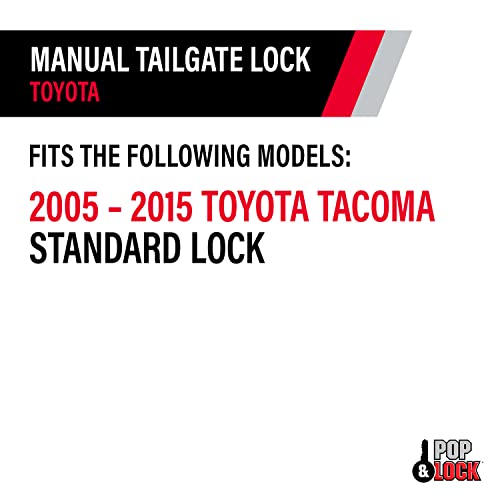 Pop & Lock Pop & Lock PL5500 Black Manual Tailgate Lock Toyota Tacoma (Standard Lock) - Outdoor Depot