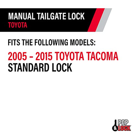 Pop & Lock Pop & Lock PL5500 Black Manual Tailgate Lock Toyota Tacoma (Standard Lock) - Outdoor Depot