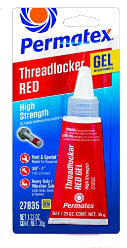 Permatex 27835 High Strength Threadlocker Red Gel, 35g