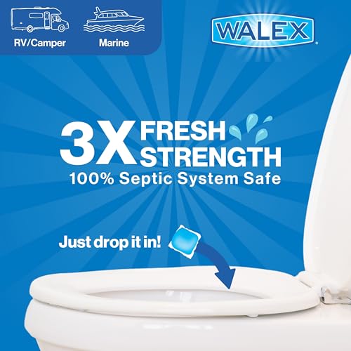 Walex Walex Fresh-Pak RV/Marine Holding Tank Treatment - Black Water Holding Tank Deodorizer for Rapid - Outdoor Depot
