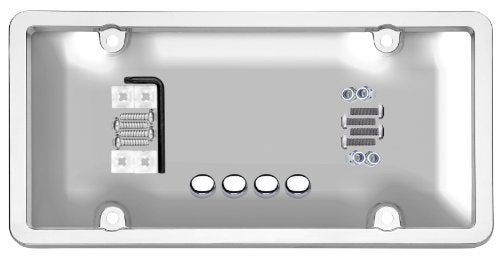 Cruiser Accessories 62310 Ultimate Tuf Combo License Plate Shield/Cover, Chrome/Clear, 1 Frame