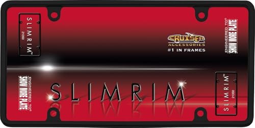 Cruiser Accessories Cruiser Accessories 21350 Slim Rim License Plate Frame, Black - Outdoor Depot