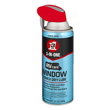 3-IN-ONE 3-IN-ONE RVcare Window & Track Dry Lube with SMART STRAW SPRAYS 2 WAYS, 10 OZ - Outdoor-Depot.us