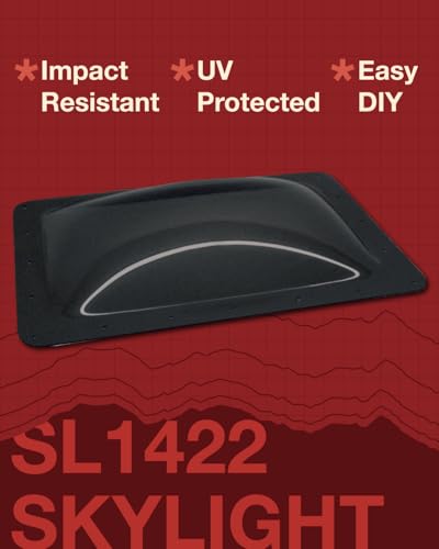 ICON ICON RV Skylight - SL1422DS - Dark Smoke, Fits 14"x22" Openings, 16"x26" Overall, Outer Dome Skylight - Outdoor Depot