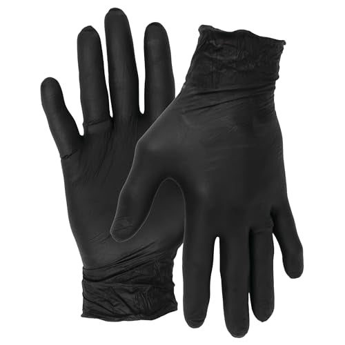 Performance Tool Performance Tool W89013 Black Nitrile Gloves | Disposable, Powder Free, latex rubber free, - Outdoor Depot