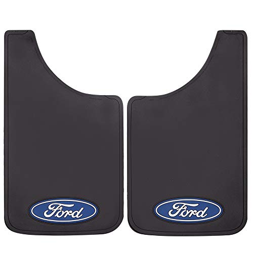 Plasticolor Plasticolor 000539R01 Ford Oval Logo Easy Fit Mud Guard 11"x19" - Set of 2 , Black - Outdoor Depot