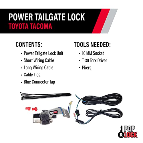 Pop & Lock Pop & Lock – Power Tailgate Lock for Toyota Tacoma, Fits Models 2005 to 2015 (PL8521) - Outdoor Depot