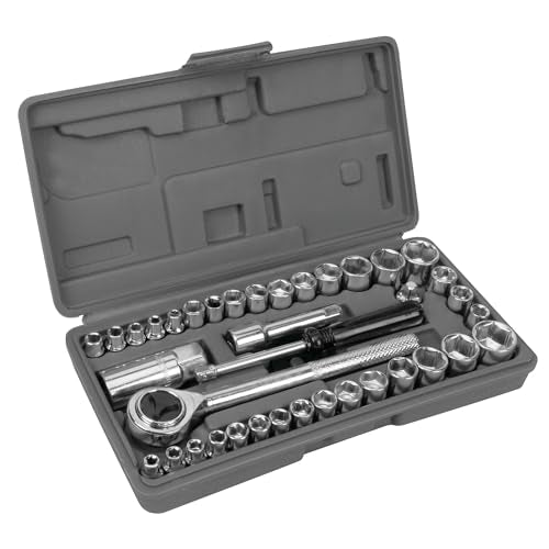 Performance Tool Performance Tool W1173 SAE/Metric 40-Piece SAE and Metric Socket Set, 1/4-Inch & 3/8-Inch - Outdoor Depot
