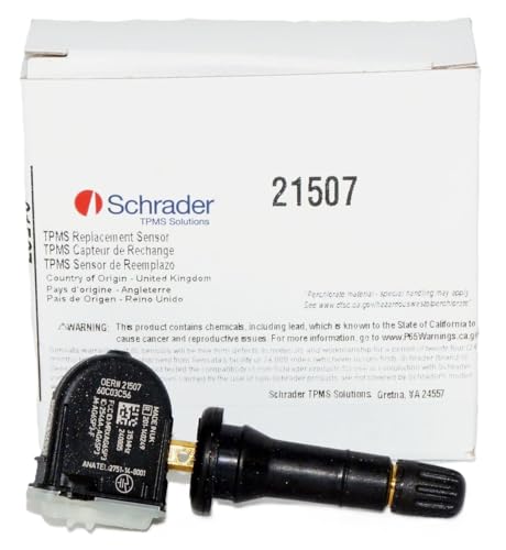 Schrader 21507 Snap-in OE Replacement Tire Pressure Monitoring System (TPMS) Sensor - GMC, Chevrolet, Buick, 13586335, 15254101, 15922396, 20923680 (Replaces 20153)(Pack of 1)