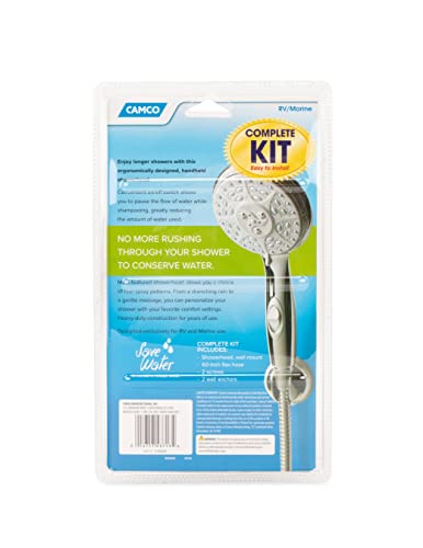 Camco Camco 43713 RV Shower Head Kit with On/Off Switch and 60" Flexible Shower Hose (Chrome) - Outdoor Depot