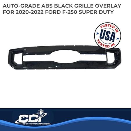 Coast to Coast International CCI Grille Insert GI174BLK, Overlay, Bar Style, 1 Piece, Gloss Black, ABS - Outdoor Depot