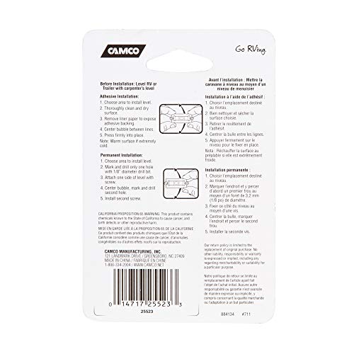 Camco Camco Camper/RV Level - Features Front to Back/Side to Side RV Leveling - Easy Install w/Screws or - Outdoor Depot