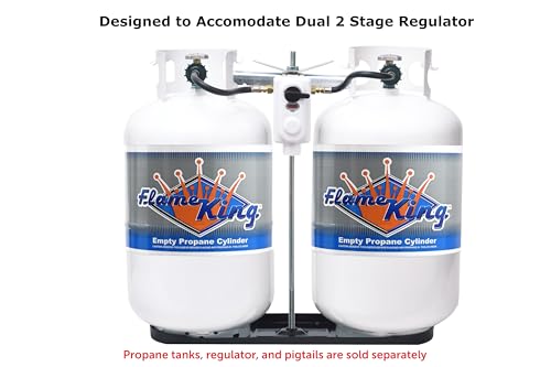 Flame King Flame King Dual RV Propane Tank Cylinder Rack for RVs and Trailers for 30lb Tanks - KT30MNT - Outdoor Depot