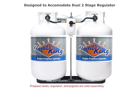Flame King Flame King Dual RV Propane Tank Cylinder Rack for RVs and Trailers for 30lb Tanks - KT30MNT - Outdoor Depot