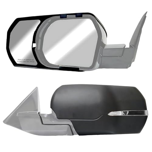 K SOURCE Snap & Zap 81310 Custom Fit Towing Mirror for 2022 up Tundra, 2023 up Sequoia, Patented