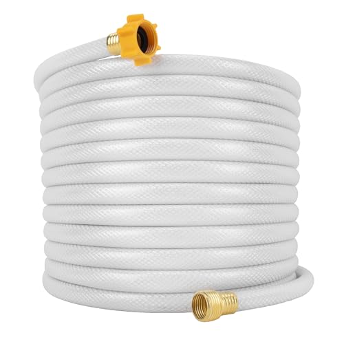 Camco TastePURE 50-Ft Water Hose - RV Drinking Water Hose Contains No Lead, No BPA & No Phthalate - Features Reinforced Design & Crafted of PVC - 1/2” Inside Diameter, Made in the USA (22753)