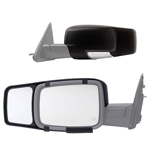 K SOURCE Snap & Zap 80710 Custom Fit Towing Mirror for 2009-2023 Ram Pick-Up 1500, 2010-2022 Ram Pick-Up 2500, 3500, Patented