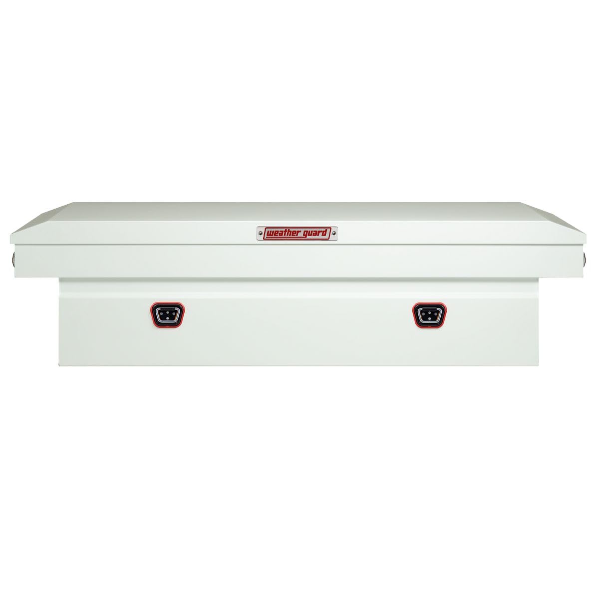 Weather Guard Weather Guard Model 116-3-04 Saddle Box, Steel, Full Extra Wide, White, 14.4 cu ft - Outdoor Depot
